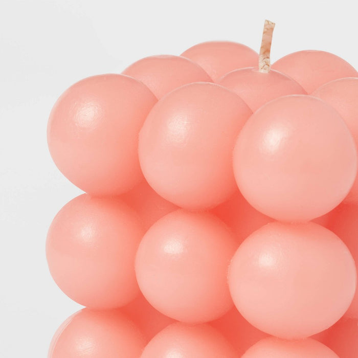 3.5" Unscented Bubble Sculpture Candle Cool Melon 12oz - Opalhouse: Bohemian Style, 30hr Burn Time