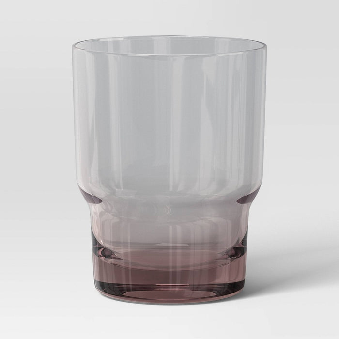 9.6oz Short Glass Tumbler Pink - Threshold: Dishwasher-Safe Glassware for Cold Beverages, Drinking Glasses