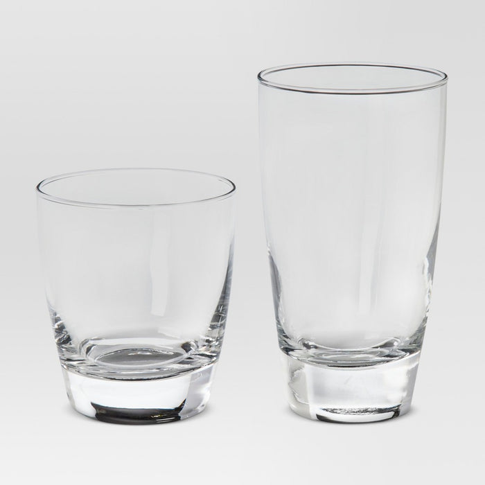 12pc Glass Sherbrook Assorted Tumblers - Threshold
