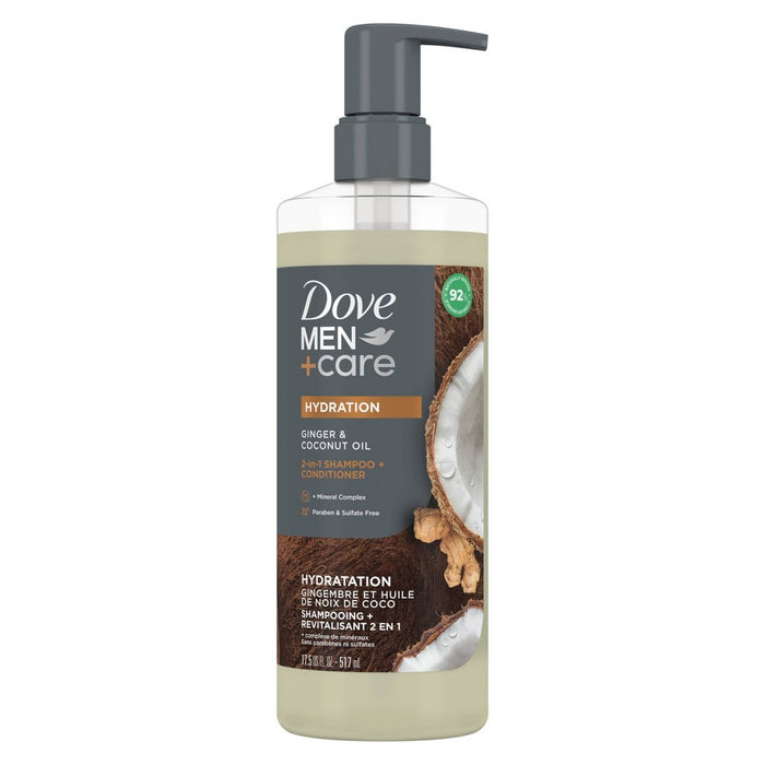 Dove Men+Care 2-in-1 Pro Hydration Shampoo - 17.5oz