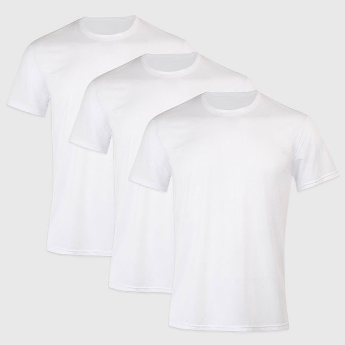 Hanes Premium Men's X-Temp Mesh Short Sleeve Crewneck T-Shirt 3pk - White XL