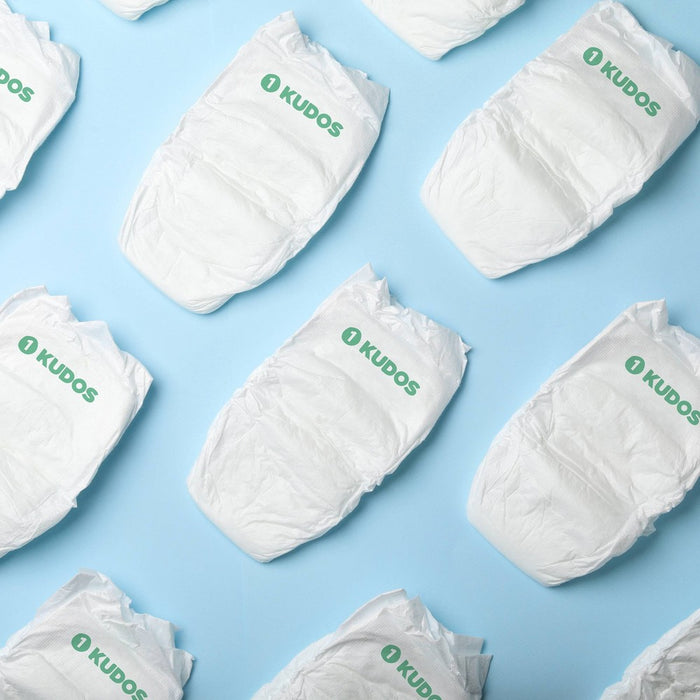Kudos Chlorine Free Cotton-Lined Disposable Diapers - Size 1 - 76ct