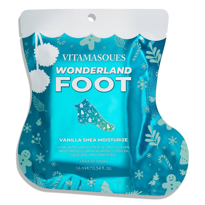 Vitamasques Stocking Stuffer - Wonderland Foot Mask - Vanilla Shea Butter Moisturize