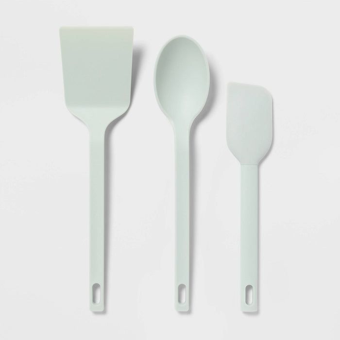 3pc Nylon Kitchen Utensil Set Turner Spoon Spatula Mint Green - Room Essentials: Dishwasher-Safe Cooking Utensils