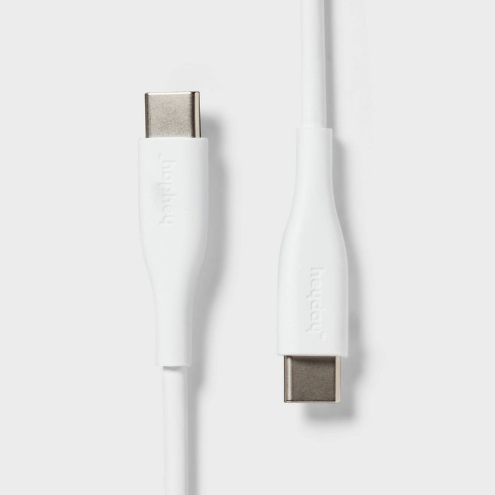 3' USB-C to USB-C Cable - heyday White