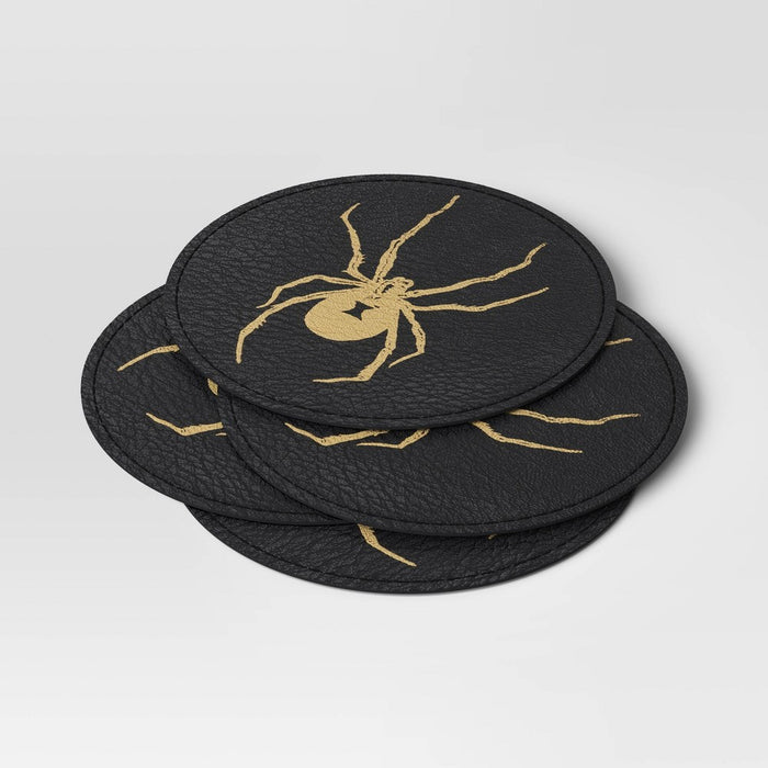 4pc Halloween Spider Coasters - Threshold