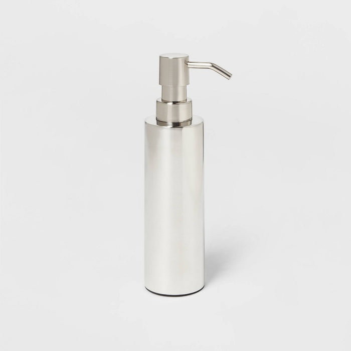 Brushed Stainless Steel Soap Dispenser - Threshold