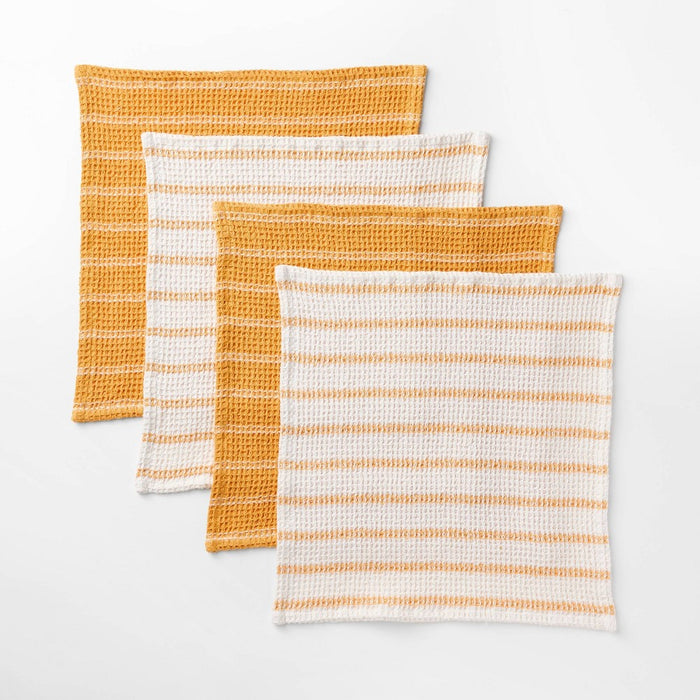 4pk Dish Cloth Set Yellow - Figmint