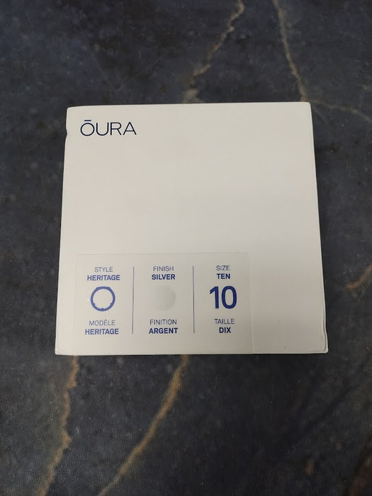 Oura Ring Gen3 Heritage Silver US SIZE 10 SEE DETAILS