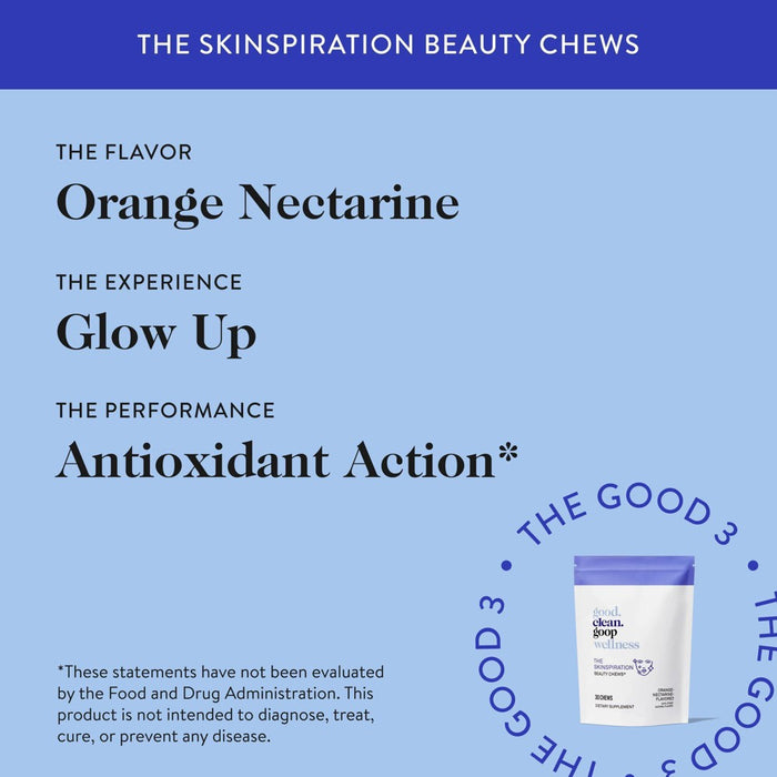 good.clean.goop wellness The Skinspiration Beauty Vegan Chews with Astaxanthin and Vitamin E - 30ct
