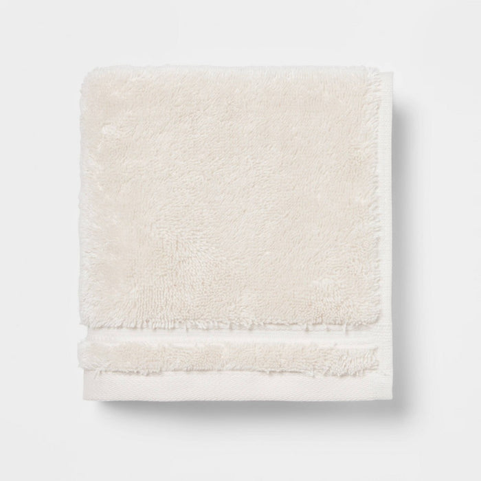Total Fresh Antimicrobial Washcloth Tan - Threshold: Heavyweight Cotton, Low Lint, Machine Washable, 13"x13"