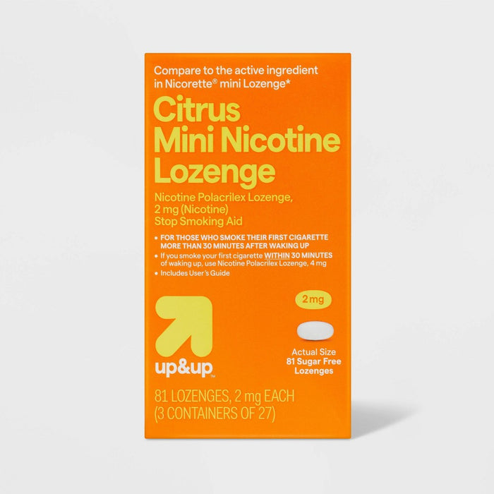 Nicotine 2mg Mini Lozenge - Citrus - 81ct - up&up