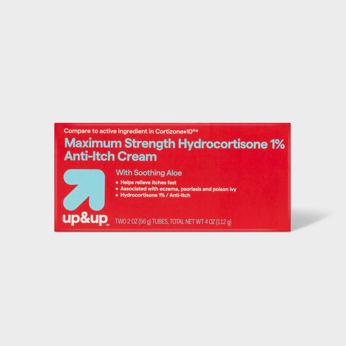 Hydrocortisone 1% Anti-Itch Cream with Soothing Aloe - 4oz - up&up