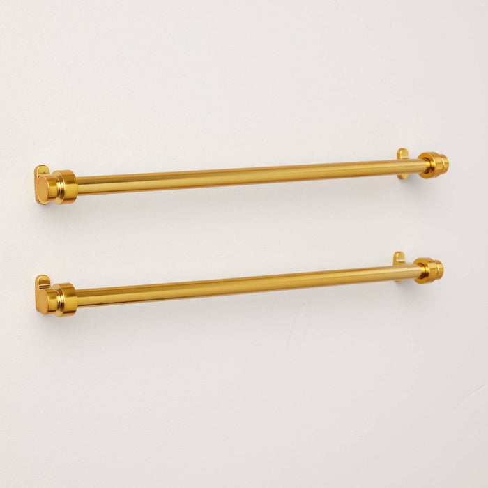 10" Vintage Cuffed Drawer Pulls Brass Plated (Set of 2) - Hearth & Hand with Magnolia: Chic Bar-Shaped Cabinet Hardware