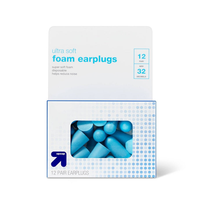 Ultra Soft Foam Earplugs - 12 pair - up&up