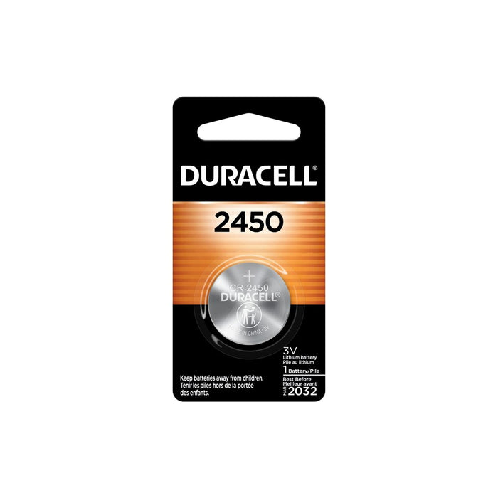 Duracell 2450 3V Lithium Battery, 1 Count Pack, Lithium Coin Battery For Medical And Fitness Devices, Watches, And More, CR Lithium 3 Volt Cell