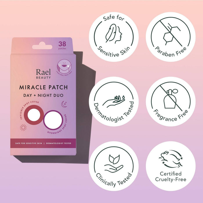 Rael Beauty Miracle Pimple Patches Day & Night Duo Pack - 38ct