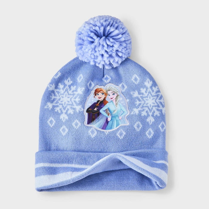Girls' Frozen Pom Beanie - Purple