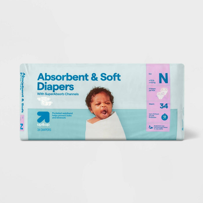 Disposable Diapers - Newborn Size - 34ct - up&up