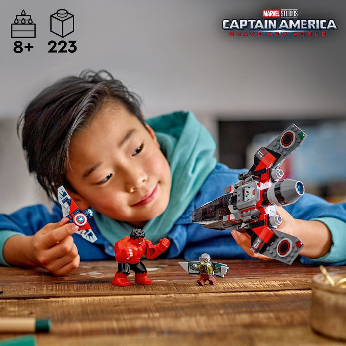 LEGO Marvel Captain America vs. Red Hulk Battle Super Hero Toy with Minifigures 76292