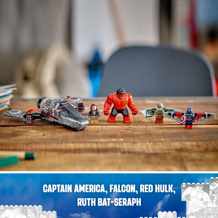 LEGO Marvel Captain America vs. Red Hulk Battle Super Hero Toy with Minifigures 76292