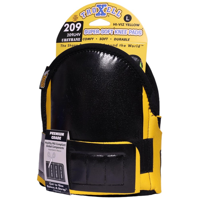 TROXELL USA Supersoft Knee Pads Hi-Viz Yellow - (Large Size/Bagged In Pairs)