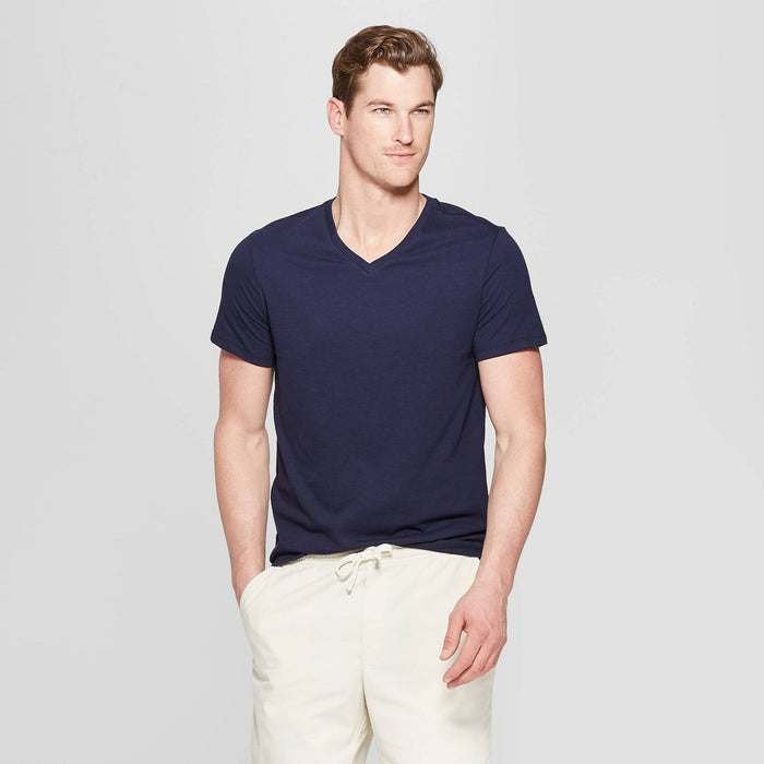 Men's V-Neck T-Shirt - Goodfellow & Co Navy L -ADD 3 TO YOUR CART & 1 IS FREE!