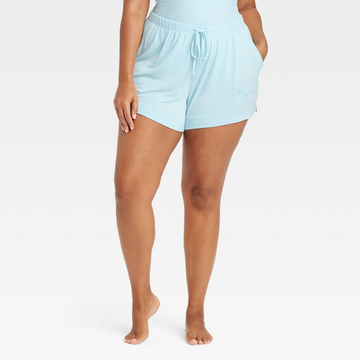 Women's Cloud Knit Pajama Shorts - Auden Blue 1X *ADD 3 TO YOUR CART & 1 IS FREE!*