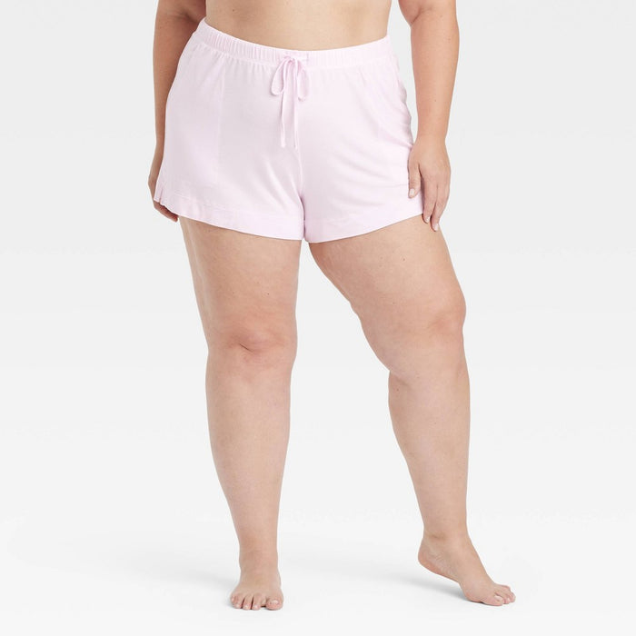 Women's Cloud Knit Pajama Shorts - Auden Pink 1X *ADD 3 TO YOUR CART & 1 IS FREE!*