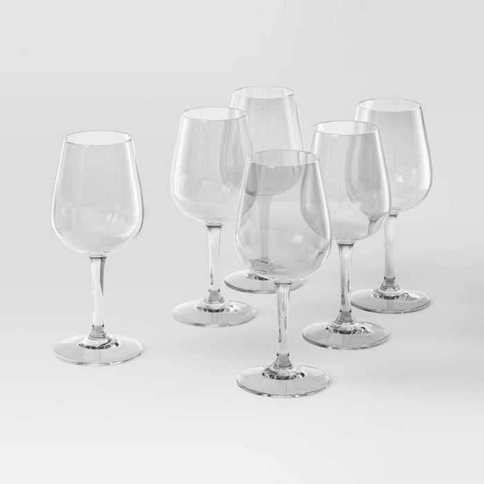 12.75oz 6pk Stemmed Hutton Wine Glass Set - Threshold