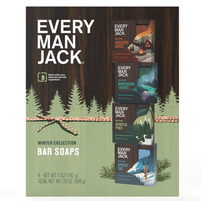 Every Man Jack Polar Plunge Bar Soap Kit - Travel Size - 4ct