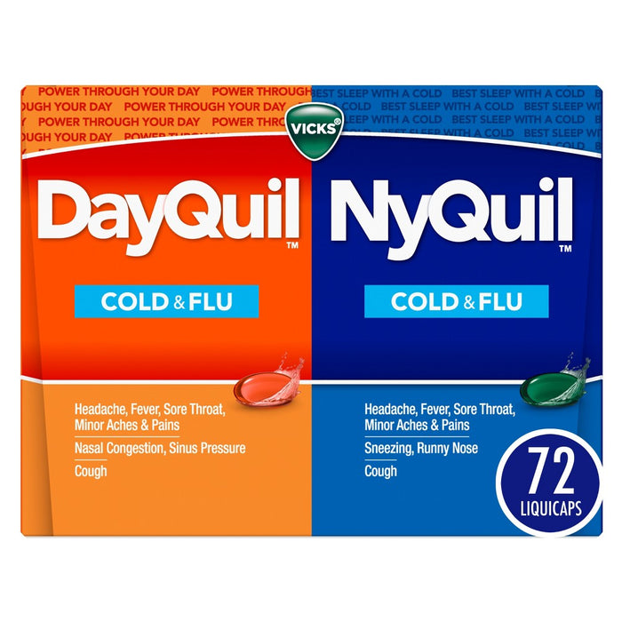 Vicks DayQuil & NyQuil Combo Pack, 72 Count