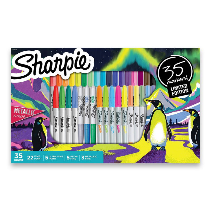 Sharpie 35pk Permanent Markers Fine Point Fast Drying, Art Supplies