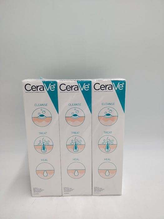 3 PACK!! CeraVe Acne Foaming Cream Face Cleanser, Acne Treatment EXP 05/26