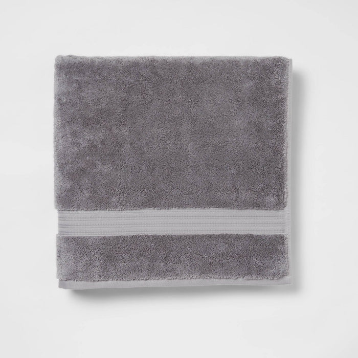 Total Fresh Antimicrobial Oversized Bath Towel Dark Gray - Threshold: 100% Cotton, Low Lint, Machine Washable