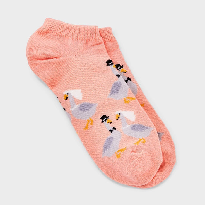 Women's Wedding Geese Low Cut Socks - Xhilaration Peach 4-10