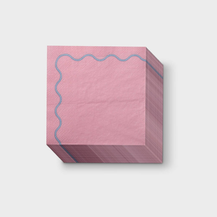 16ct Pink and Blue Beverage Napkins