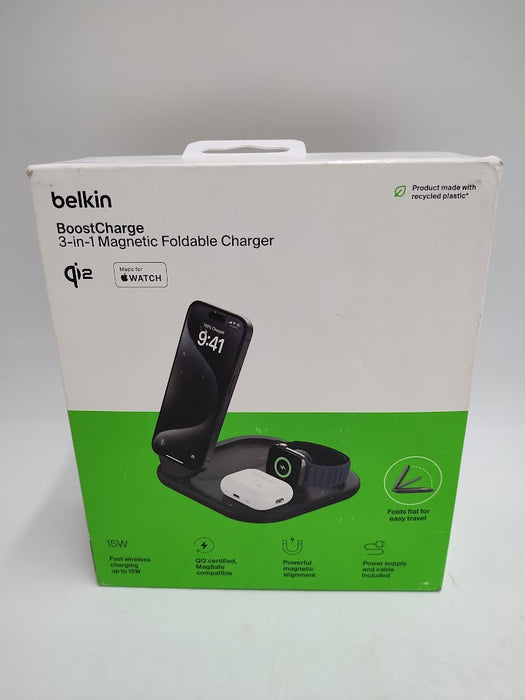 Belkin Qi2 15W 3-in-1 Wireless Pad/Stand - Black SEE DETAILS