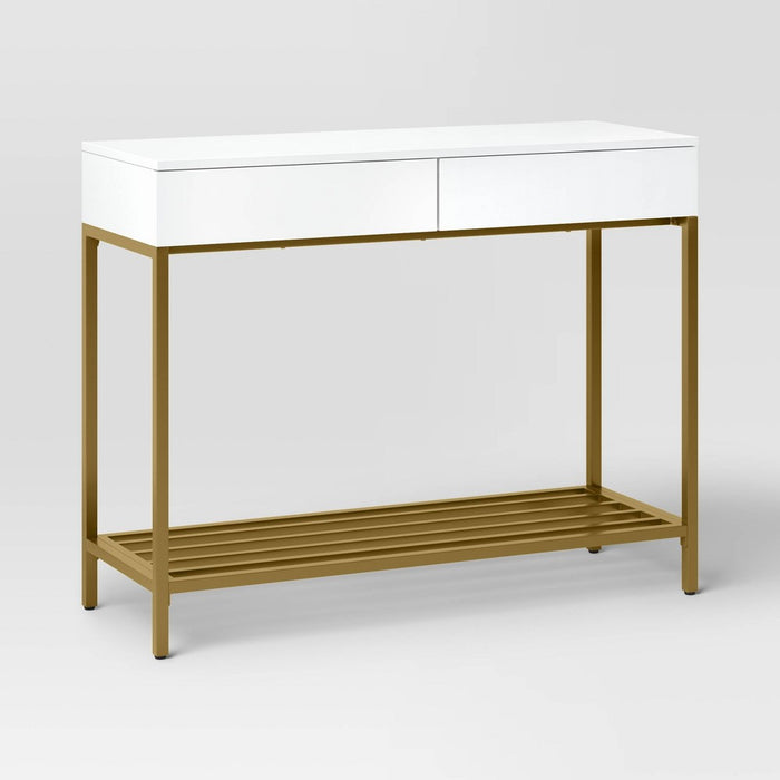Loring Console Table White - Threshold (LOCAL PICKUP ONLY)