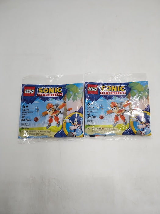 LOT OF 2!!! LEGO Sonic Kiki's Coconut Attack 30676