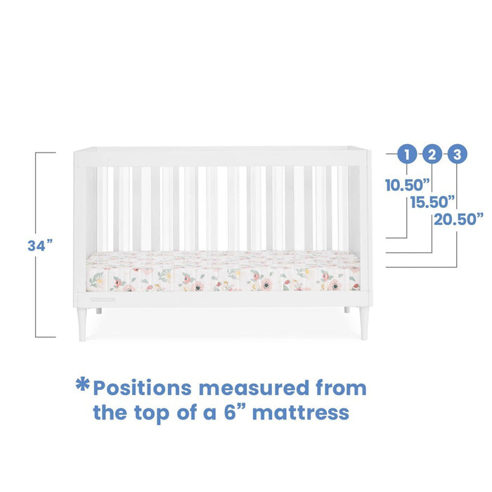 Delta Children Bowie 4-in-1 Convertible Crib - Greenguard Gold Certified - Bianca White (LOCAL PICKUP ONLY)