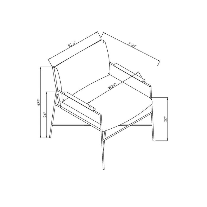 Faux Leather & Metal Accent Chair - Black/Brown - Hearth & Hand with Magnolia (LOCAL PICKUP ONLY)