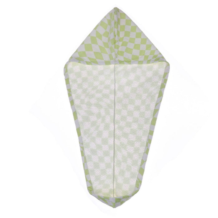 Green Check Spa Hair Wrap - Ballet