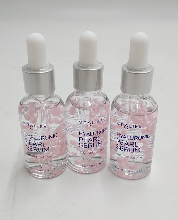 LOT OF 3!!! SpaLife Hyaluronic Pearl Facial Serum - 1 fl oz