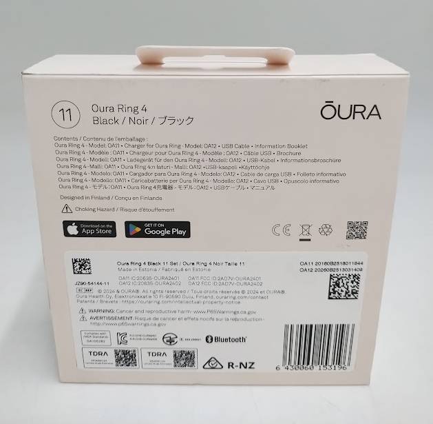 Oura Ring 4 Black - Size 11 - PLEASE KNOW YOUR SIZE BEFORE BUYING
