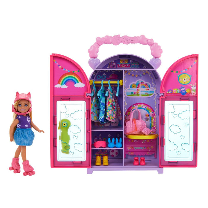 Barbie Chelsea Doll & Closet Toy Playset with Clothes & Accessories Set 17pc