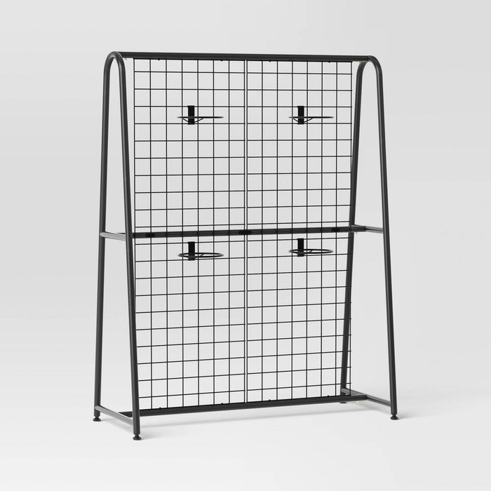 A-Frame Patio Decorative Screen Black 1.83'x5.41'x4.25' - Room Essentials (LOCAL PICKUP ONLY)