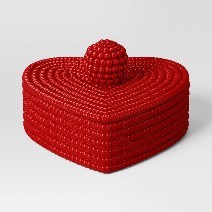 Beaded Heart Valentine's Decorative Box - Threshold