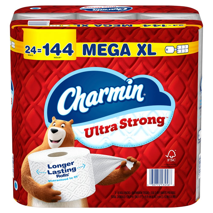 Charmin Ultra Strong Toilet Paper - 24 Mega XL Rolls