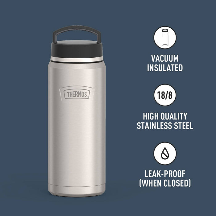 Thermos 40oz Stainless Steel Hydration Water Bottle Stainless Steel Finish